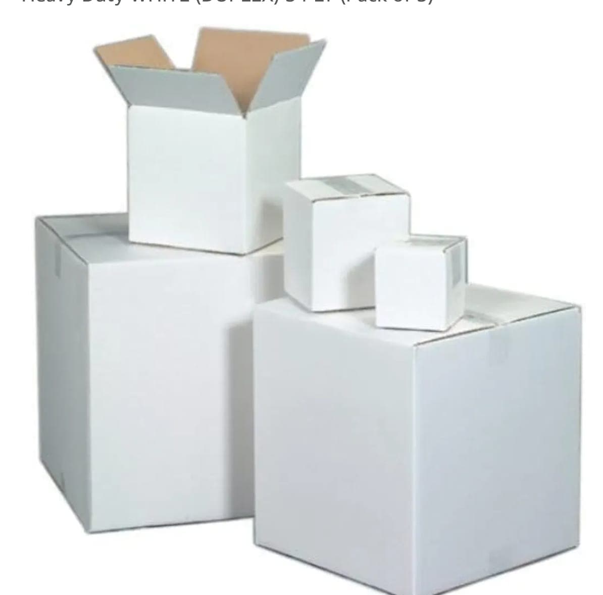 White Duplex Corrugated Boxes